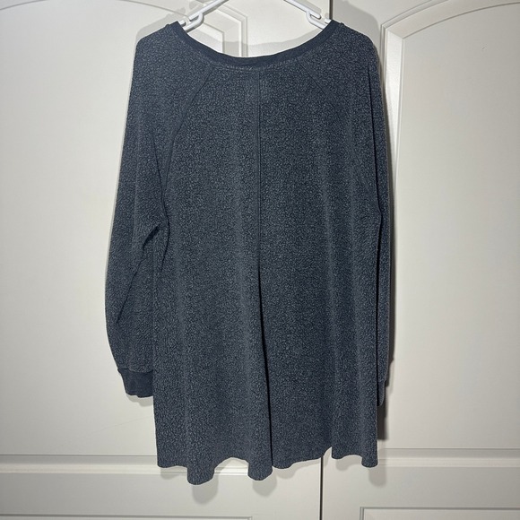 Aerie Oversized Sweatshirt Tunic Long Sleeve Pockets Charcoal Gray Womens XL - Picture 3 of 3
